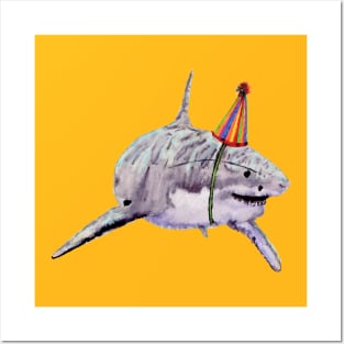 Birthday Shark Posters and Art